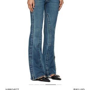 Y/Project Distinctive Blue Flare Jeans